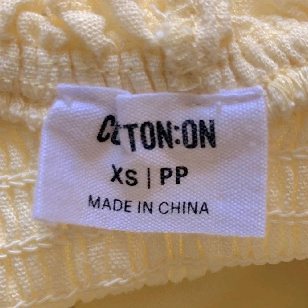 Cotton On Y2K Butter Yellow Linen Blend Milkmaid Babydoll Dress Size XS - Picture 8 of 10